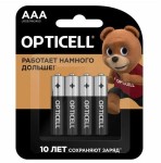 Батарейки, Opticell (Оптиcелл) 4 шт LR03/MN2400 AAА